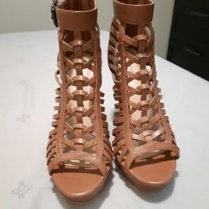 Platform weaved heels